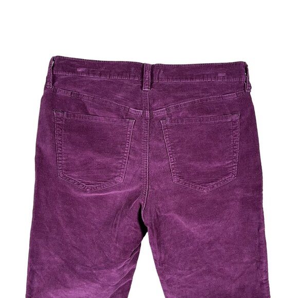 Free People Button Fly Plum Corduroy Ankle Pants Size 27 - Picture 7 of 8